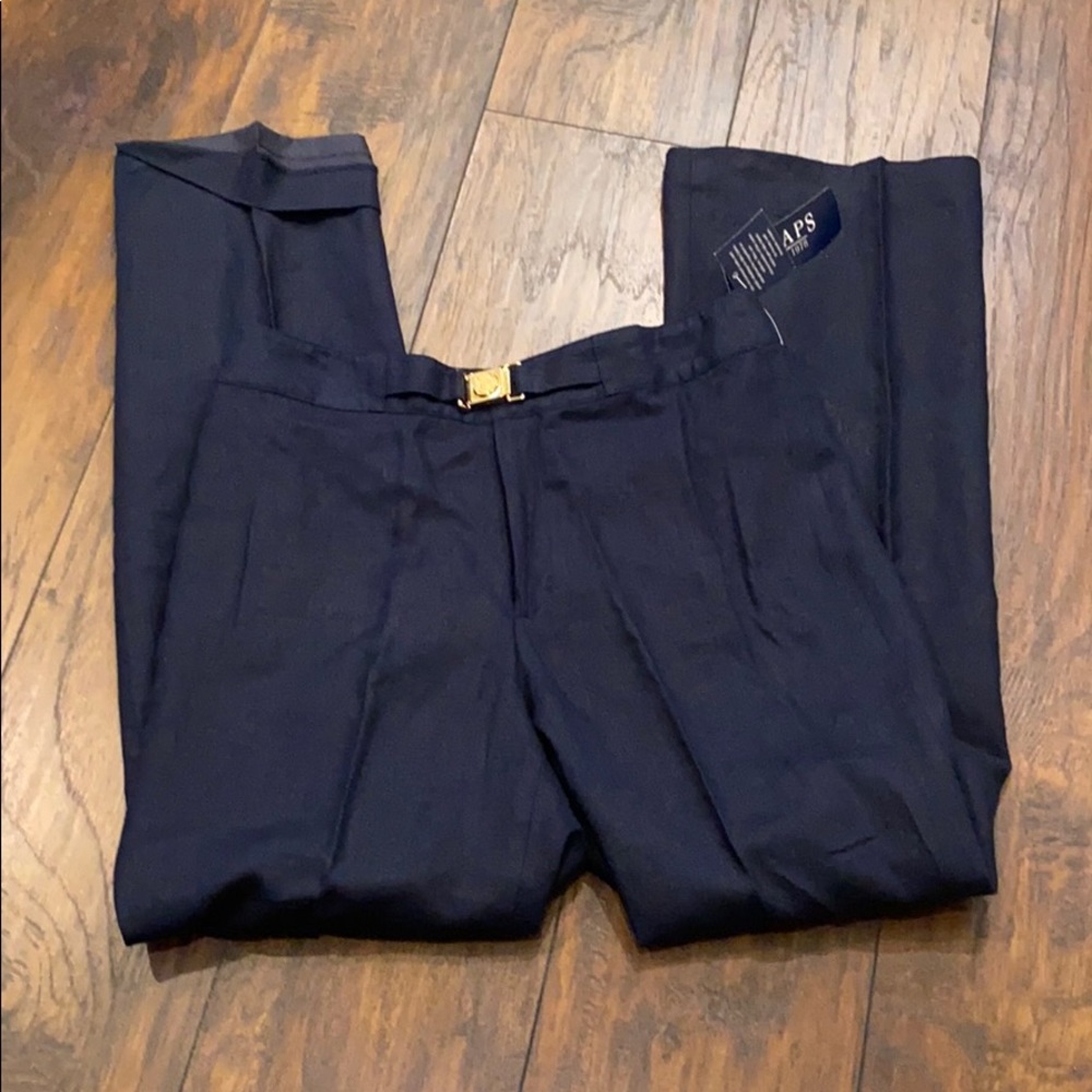 CHAPS Navy Linen Lined Pants 👖